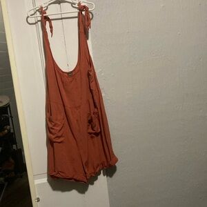 SHEIN romper, burnt orange